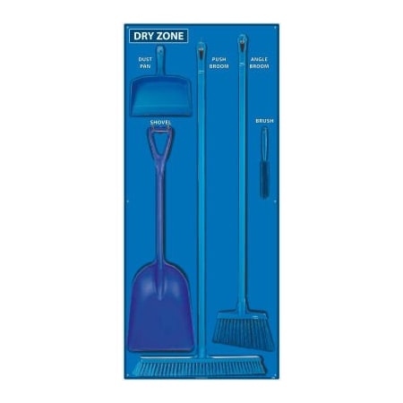 National Marker Co National Marker Dry Zone Shadow Board Combo Kit, Blue/Black, 68 X 30, Pro Series Acrylic - SBK132FG